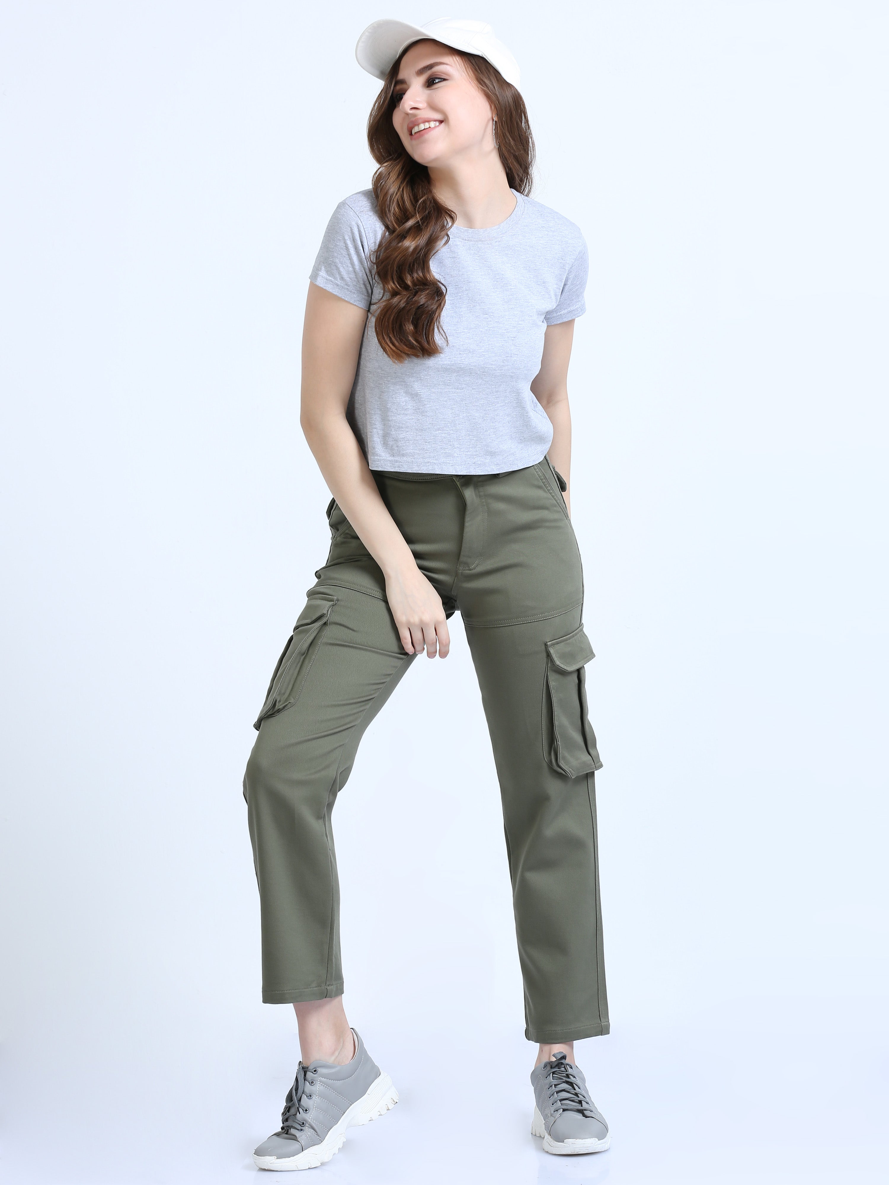 Buy Olive Green Track Pants for Women by Fyre Rose Online | Ajio.com